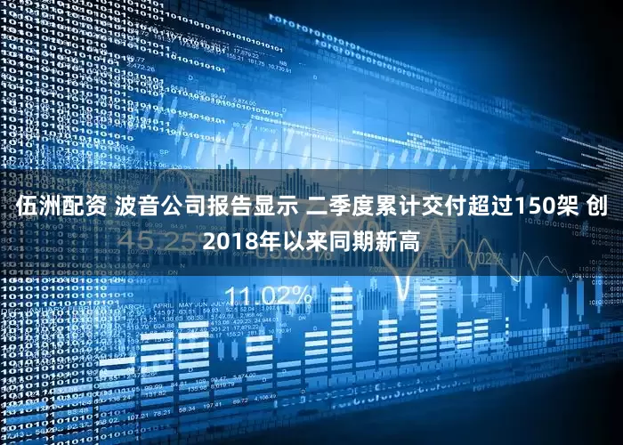 伍洲配资 波音公司报告显示 二季度累计交付超过150架 创2018年以来同期新高