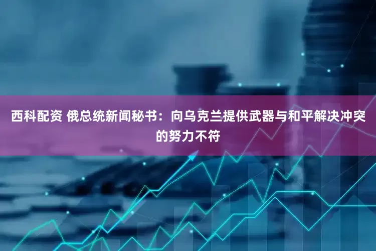 西科配资 俄总统新闻秘书：向乌克兰提供武器与和平解决冲突的努力不符